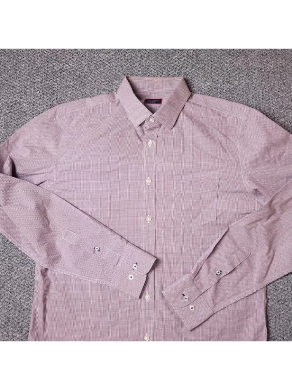UNTUCKit Garguilo Shirt Mens L Large Slim Maroon Button Long Sleeve Cotton